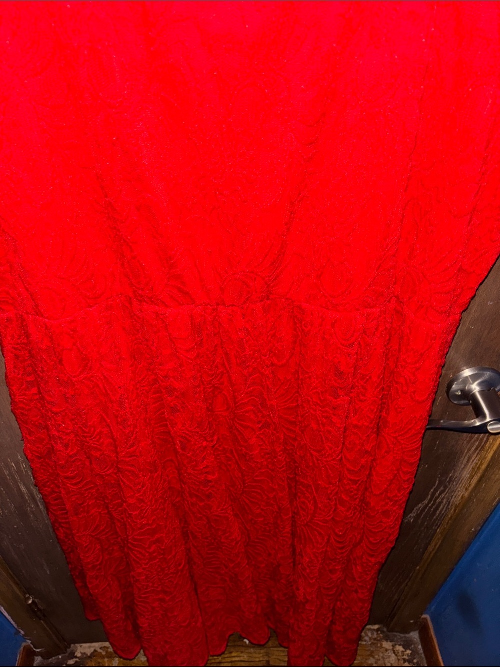 torrid Red Lace Midi Dress with Short Sleeves - Picture 10 of 13